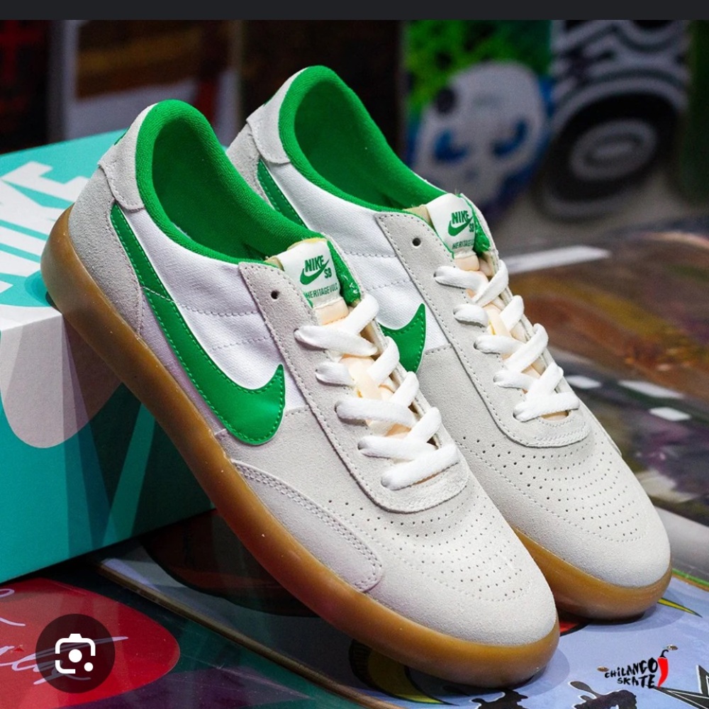 NIB NIKE SB Heritage Vulc Summit White-Lucky Green Sneaker Men’s 9.5, W’s 11
